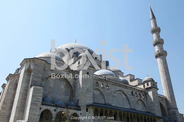 Facade of the Suleymaniye Mosque in Istanbul