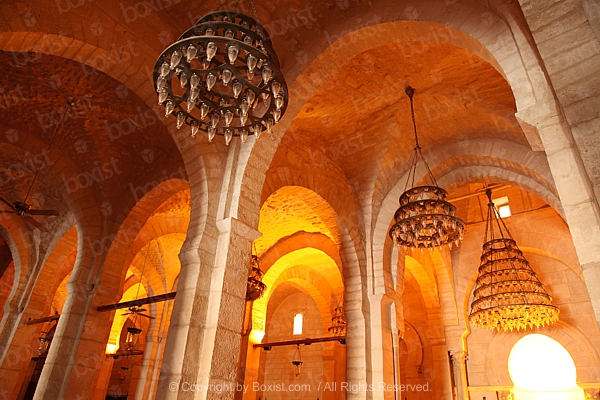 Interior Arched Ceiling Inside The Great Mosque Of Sousse