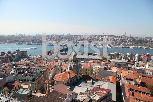 Fatih District Viewed from Galata in Istanbul