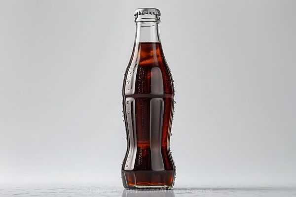 Cola Glass Bottle With Condensation Droplets