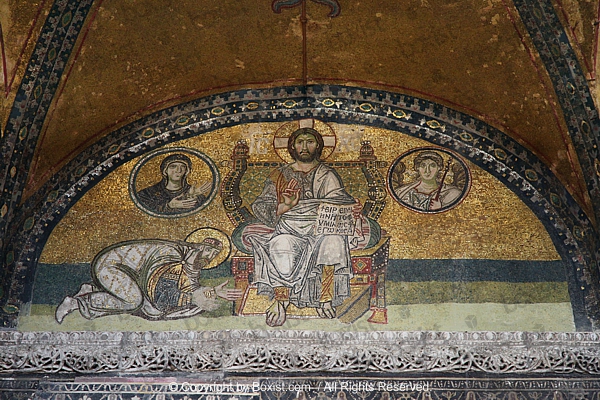 The Mosaic Of Leo VI On The Imperial Gate Of Hagia Sophia