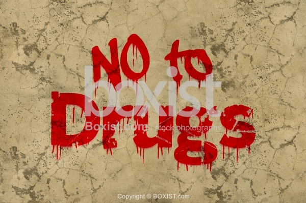 No To Drugs Graffiti Design