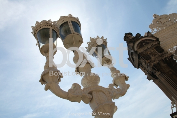 Old Ornate Gas Lamp Post in Dolmabahce Palace