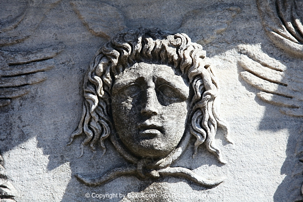 Embossed Sarcophagus With Medusa Head