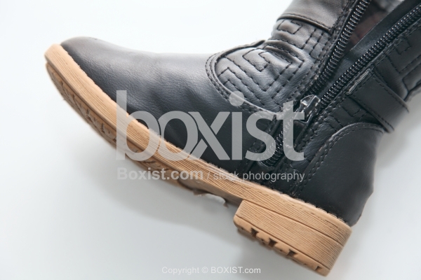 Kids Black Leather Boot Kids Black Leather Boot