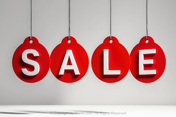 Sale Letters Red Tags Hanging