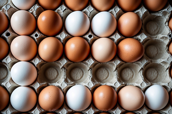 Carton Cardboard Filled With Fresh Eggs