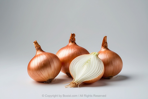 Closeup Of Fresh Onions Against Bright Background