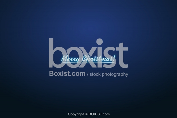 Merry Christmas Greeting on Blue Background