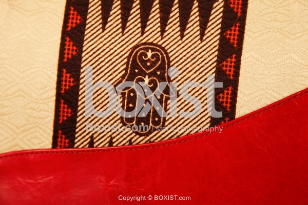 Hamsa Hand On Leather Surface