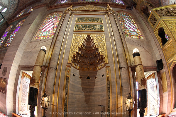 Wide View Of The Mihrab Of Sultanahmet Mosque