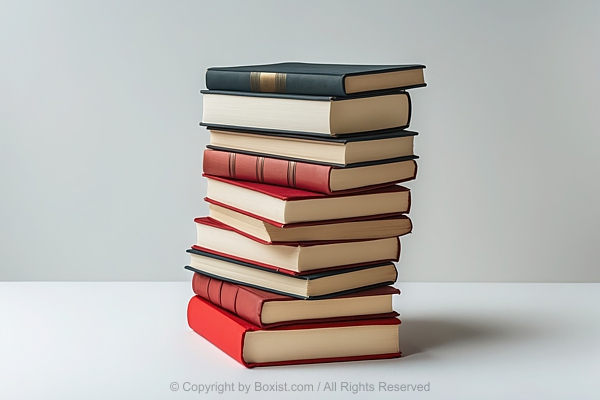 Stack Of Hardcover Books Arranged