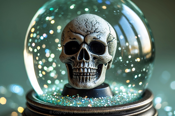 Skull Inside Crystal Glass Ball