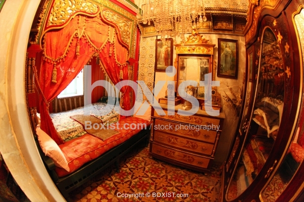 Bedroom Interior of Traditional Tunisian House in Old Sousse Medina