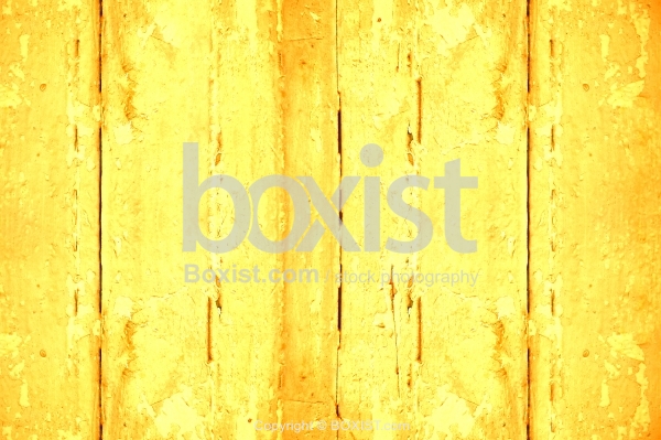 Peeled Off Yellow Colored Wood Wall