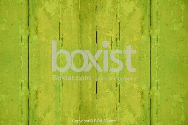 Peeled Off Green Wood Wall