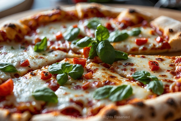 Closeup Of Delicious Pizza Showcasing Its Texture And Toppings