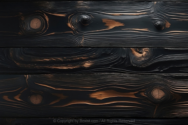 Dark Wood Planks Texture With Rich Deep Black Undertones