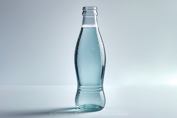 Glass Bottle Filled With Soda Beverage
