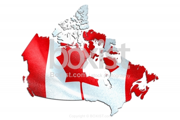 Canada Map With Flag