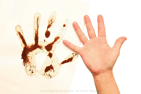 Human Hand And Handprint