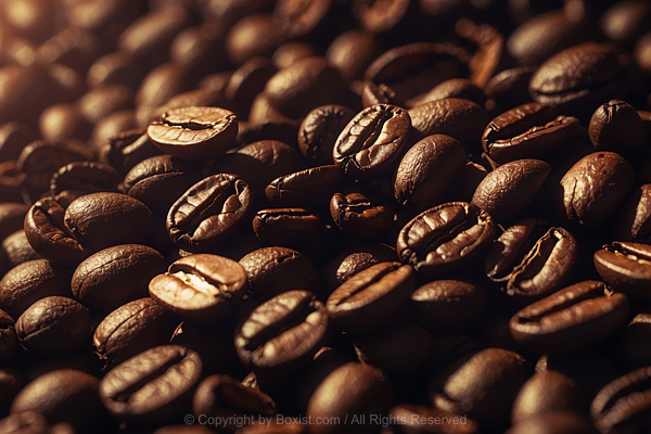 Very Closeup Of Fresh Roasted Coffee Beans