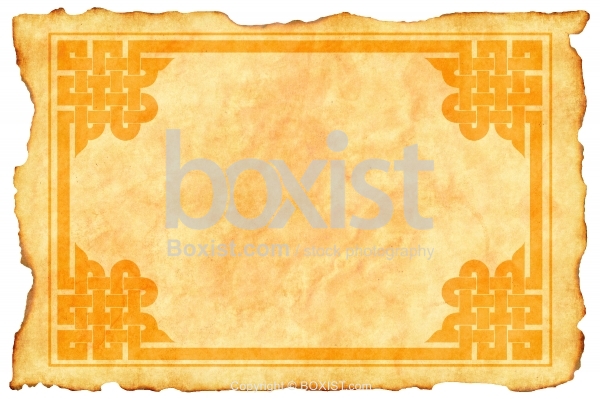 Burnt Paper With Arabesque Frame
