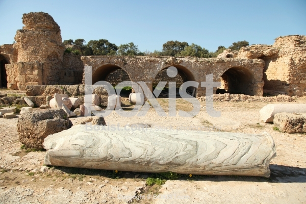 Remains Of Roman Marble Column From Carthage