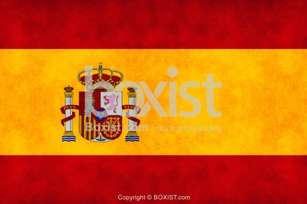 Spanish Flag On Grunge And Rough Texture