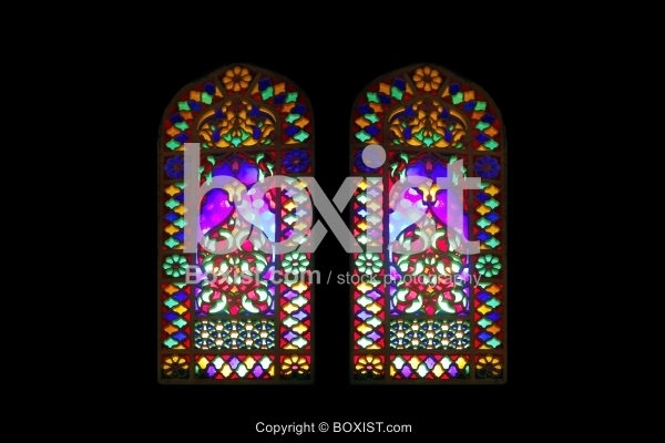 Stained Glass Windows From The Blue Mosque In Istanbul
