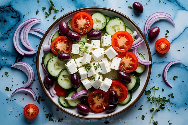 Bowl With Fresh Classic Greek Salad