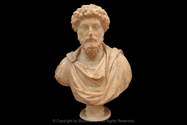 Roman Marble Bust Of Emperor Marcus Aurelius