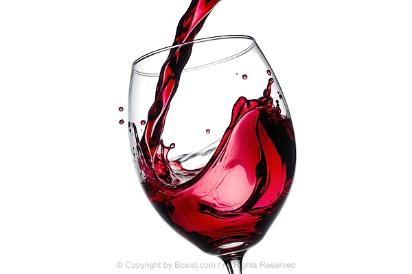 Pouring Red Liquid Into Wine Glass