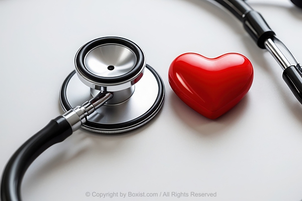 Stethoscope With Red Love Heart