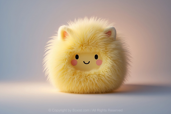 Yellow Fluffy Fur Toy